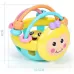Soft Rubber Cartoon Bee Hand Knocking Rattle Dumbbell Early Educational Toy for Kid Hand Bell Baby Toy