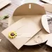 5 PCS Festival Creative DIY Retro Kraft Paper Handmade Large Dry Flower Greeting Card Birthday Card