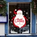 6306 Santa Claus Hanging Stickers Shop Window Glass Door Living Room Wall Stickers