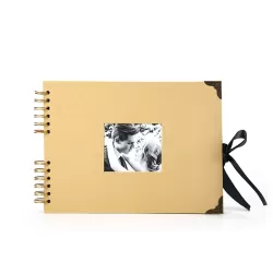 DIY Hand-Adhesive Horizontal Photo Album  Kraft Paper