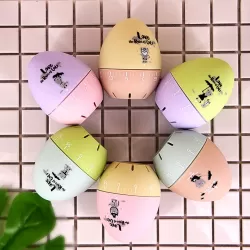 Cute Cartoon Mechanical Egg Kitchen Timer Alarm Clock Students Learn Time Management Machines Random Color Delivery