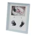 Desk Hanging Photo Frame PVC Baby Foot Hand Print Ink Pad Bedroom Wall Birthday Pictures Albums Light Blue