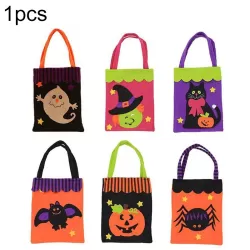 Halloween Decoration Creative Cartoon Candy Gift Square Tote for Children Random Style Delivery