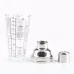450ml Stainless Steel Glass Cocktail Shaker Tools Milk Tea Cup with Scale