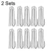 2 Sets Four Claw Hook Set Curtain Replacement Hook Silver