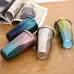 500ml Irregular Double Layer 304 Stainless Steel Sippy Cup  White