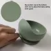 Children Silicone Anti-fall Suction Cup Bowl Training Spoon Food Supplement Bowl Set Random Color Delivery