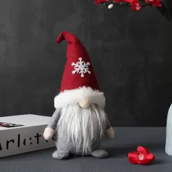 Faceless Doll With Hat Christmas Dwarf Plush Doll Snowflake