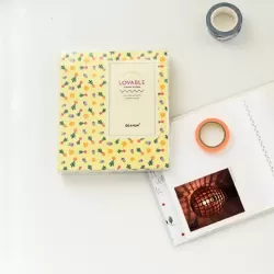 Cartoon Cover 64 Sheets Photos Mini Insert Photo Album Yellow Radish