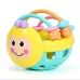 Soft Rubber Cartoon Bee Hand Knocking Rattle Dumbbell Early Educational Toy for Kid Hand Bell Baby Toy