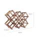 10 Bottles Racks Foldable Wine Stand Wooden Wine Holder Kitchen Bar Display Shelf Carbon Baking