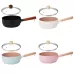 22cm With Cover Boil Instant Noodles Non-Stick Pan Baby Food Supplement Pan Maifan Stone Small Milk Pot Black