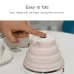 Portable Folding Silicone Intelligent Constant Temperature Travel Camping Electric Kettle Power cord US Plug Blue
