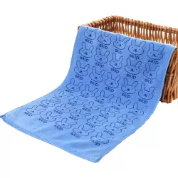 Cute Baby Kid Towel Face Microfiber Absorbent Drying Bath Beach Towel Washcloth Swimwear Baby Towel Cotton Kids Towel Dark blue