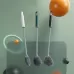 Long Handle Household Toilet Soft Rubber Toilet Cleaning Brush Black