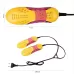 Multifunctional Household Cartoon Dehumidification Deodorization Shoe Warmer Dryer with Lighting US Plug Yellow