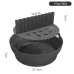 Round 2 Layer Air Fryer Silicone Basket Reusable Foldabl Air Fryer Mold Liner Tray Gray