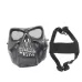 High Intensity Terrifying Evil Facepiece Skeleton Anti BB Bomb Face Mask with Elastic Bands Black