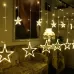 220V EU Plug LED Star Light Christmas lights Indoor or Outdoor Decorative Love Curtains Lamp For Holiday Wedding Party lighting Colourful