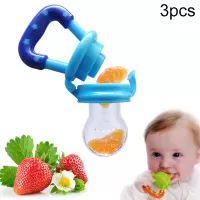 3 PCS Portable Baby Infant Food Nipple Feeder Silicone Pacifier Silicone Baby Soother Random Color