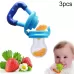 3 PCS Portable Baby Infant Food Nipple Feeder Silicone Pacifier Silicone Baby Soother Random Color