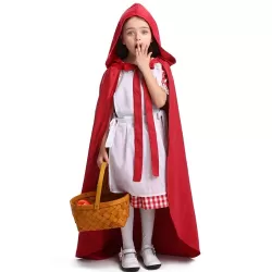 Little Red Riding Hood Parent Child Fairy Tale Drama Performance Costume Little Red Riding Hood Dress Little Maid Two Dress Halloween Costume