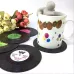 6 PCS/Set Retro Black Vinyl CD Record Drink Coasters Home Table Cup Mat Decor Coffee Drink Placemat Tableware Spinning