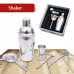 550ml 5 in 1 Classic Stainless Steel Shaker Set Shaker/Jigger/Strainer/Ice Clip/Stirrer Pipe