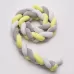 2M Pure Color Weaving Knot for Infant Room Decor Crib Protector Newborn Baby Bed Bumper Bedding Accessories White Grey Yellow