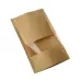 50 PCS Zipper Self Sealing Kraft Paper Bag with Window Stand Up for Gifts or Food or Candy or Tea or Party or Wedding Gifts