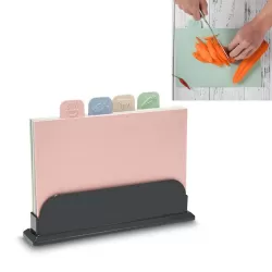 Wheat Straw Classification Cutting Board Set Multi-purpose Non-slip Cutting Board 4 PCS and Base