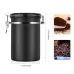Coffee Container Stainless Steel Tea Storage Chests Black Kitchen Sotrage Canister Coffee Tea Caddies Teaware Gray