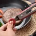 Stainless Steel Silicone Food Spatula Food Clip Barbecue Steak Clip Barbecue Baking Tool 9 Inch With Bracket Random Color Delivery