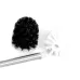 2PCS Stainless Steel Handle Toilet Brush Suit Household Hanger Frame Cleaning Brush White