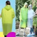 L Fashion Adult Lightweight EVA Transparent Frosted Raincoat Big Hat With Pocket Pink