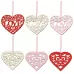 10pcs / Pack Valentines Day Wedding Supplies Hollow Love Decoration Small Pendant JM01767