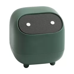 Desktop Trash Can Mini Dual-layer Push Trash Bin Green