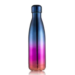500ML Thermal Cup Vacuum Flask Heat Water Bottle Portable Stainless Steel Sports Kettle Blue Purple Gold