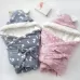 Cartoon Cotton Baby Holding Blanket Purple White Goose