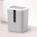Mini Office Coffee Table Desktop Plastic Shake Lid Storage Trash Can Gray