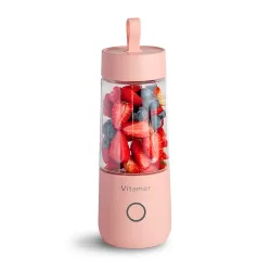 Vitamer USB Mini Portable Juicer Juice Blender Lemon Fruit Squeezers Reamers Bottle Pink