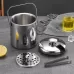 304 Stainless Steel Ice Bucket Double-Layer Hollow Bar Beer Wine Barrel With Ice Clip