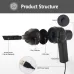 HK-6019D Portable Household Car Handheld Mini USB Vacuum Cleaner Dust Collector Cleaning Tools Black