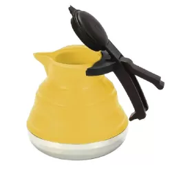 Kitchen Foldable Silicone Water Coffee Teapot Yellow