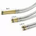 Weave Stainless Steel Flexible Plumbing Pipes Cold Hot Mixer Faucet Water Pipe Hoses High Pressure Inlet Pipe 80cm 8cm Copper Rod
