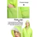 L Fashion Adult Lightweight EVA Transparent Frosted Raincoat Big Hat With Pocket Pink