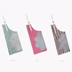 Home Hand-Wiping Apron Waterproof Home Kitchen Waist Coffee Stripes