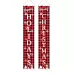 Christmas Decorations Red And Black Lattice Curtain Pull Flag Party Atmosphere Door Hanging Arrangement