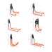 630 Medium Square Garage Hook Warehouse Storage Dip Metal Hook Bright Orange
