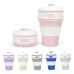 350ml Folding Portable Silicone Coffee Cup Multi-function Travel Cup Purple